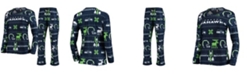 FOCO Women's College Navy Seattle Seahawks Ugly Pajamas Set
